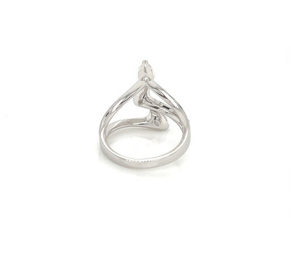 1.37 Total Carat Trio Shank, Three-Stone, White-Gold Diamond Ring