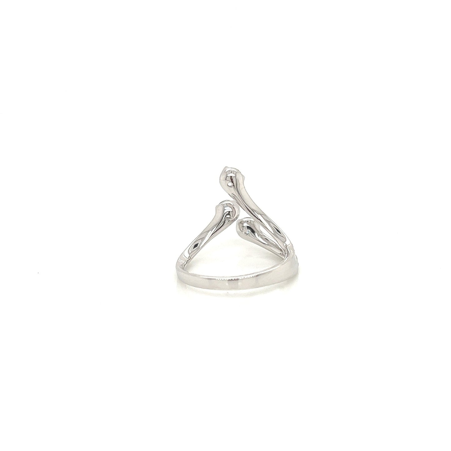 1.15 Total Carat Open Shank Three-Stone Diamond White Gold Ring