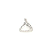 1.15 Total Carat Open Shank Three-Stone Diamond White Gold Ring