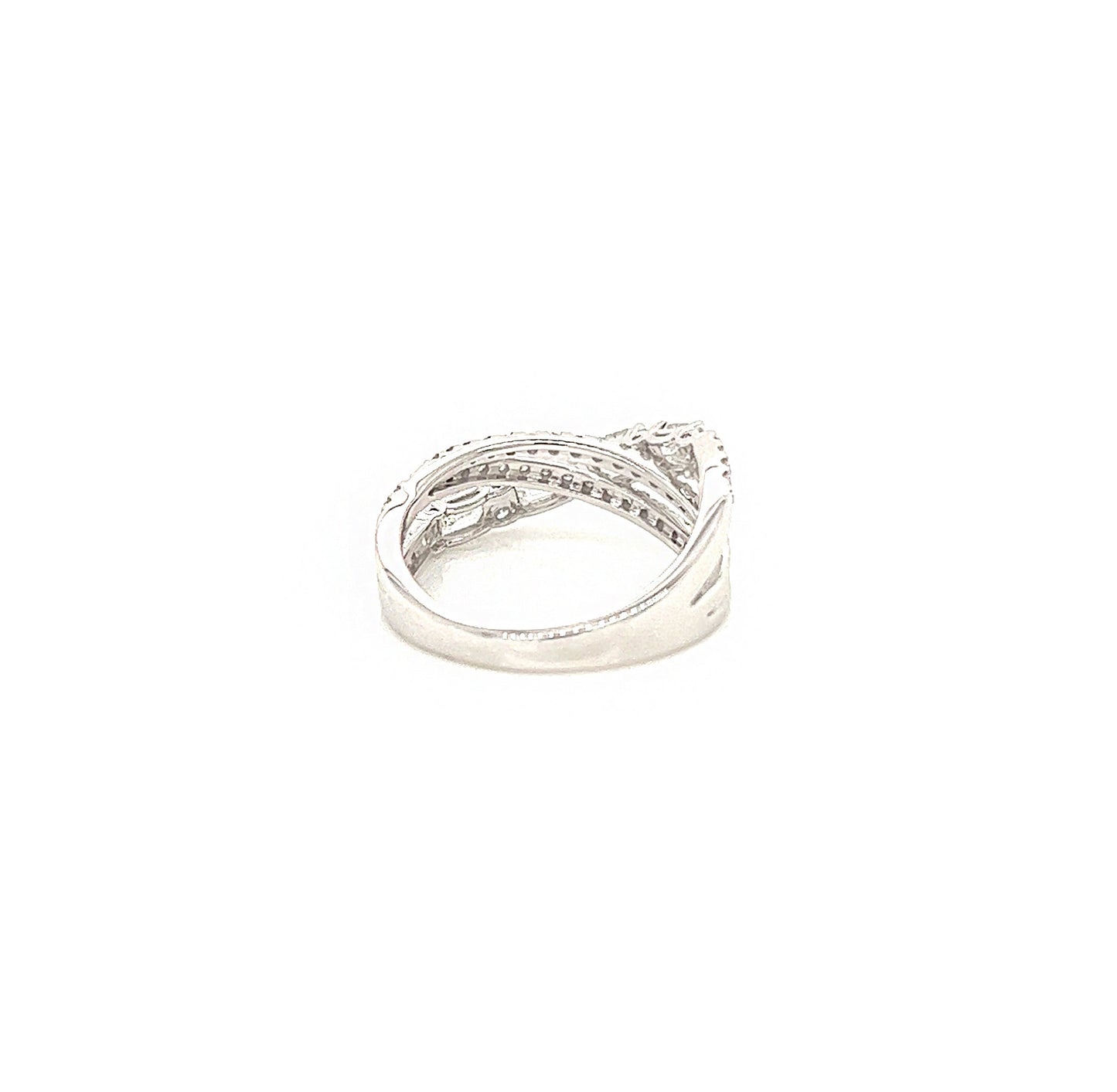 1.30 Total Carat Mixed Cut Diamond Triple Band Ladies Ring
