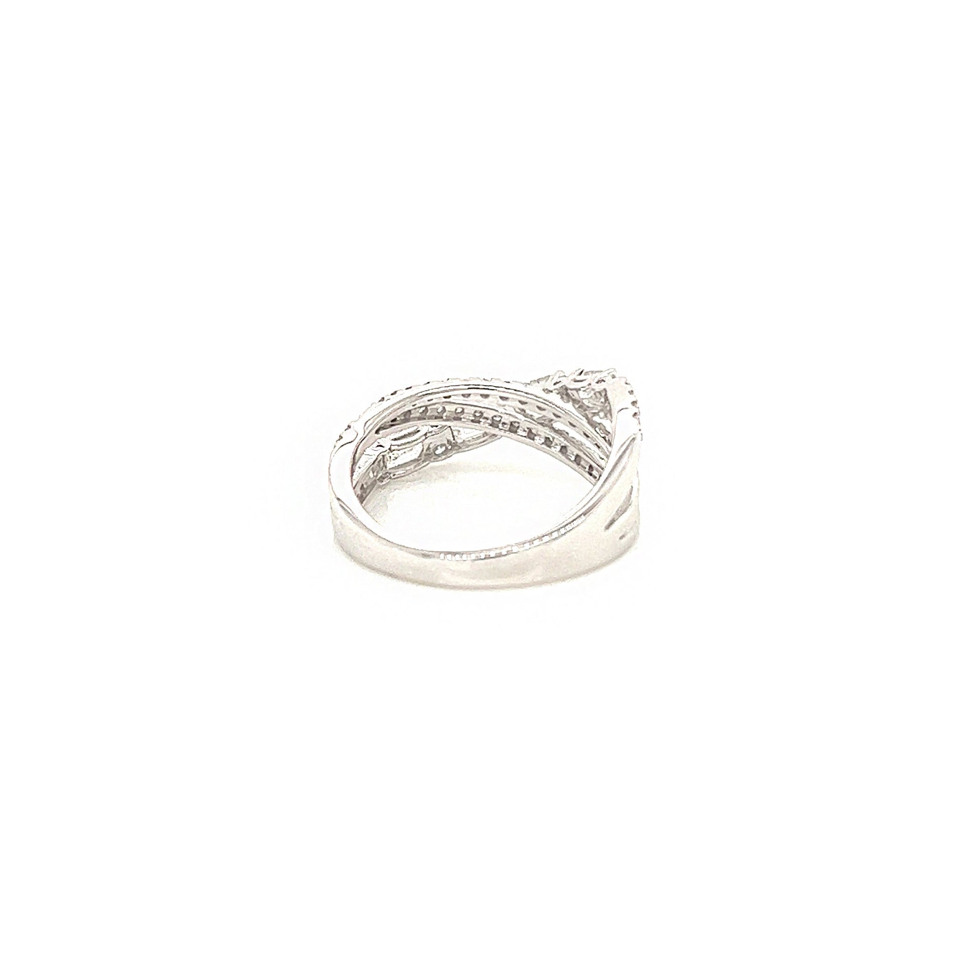 1.30 Total Carat Mixed Cut Diamond Triple Band Ladies Ring
