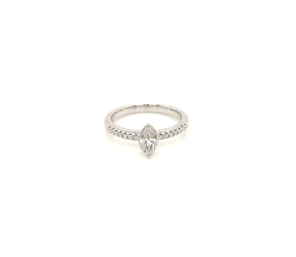 0.51 Total Carat Marquise Diamond Ladies Ring