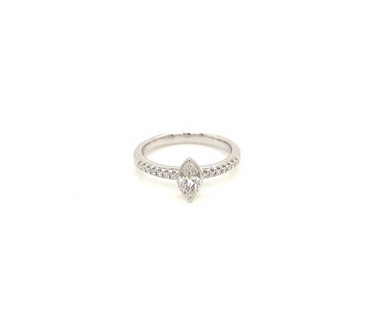 0.51 Total Carat Marquise Diamond Ladies Ring