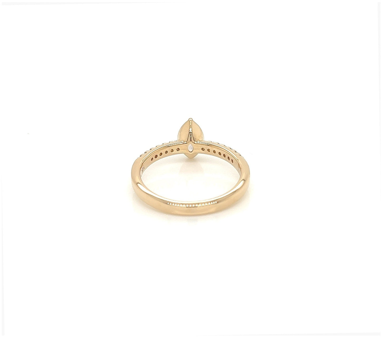 0.51 Total Carat Marquise Diamond Ladies Ring in Yellow Gold Band