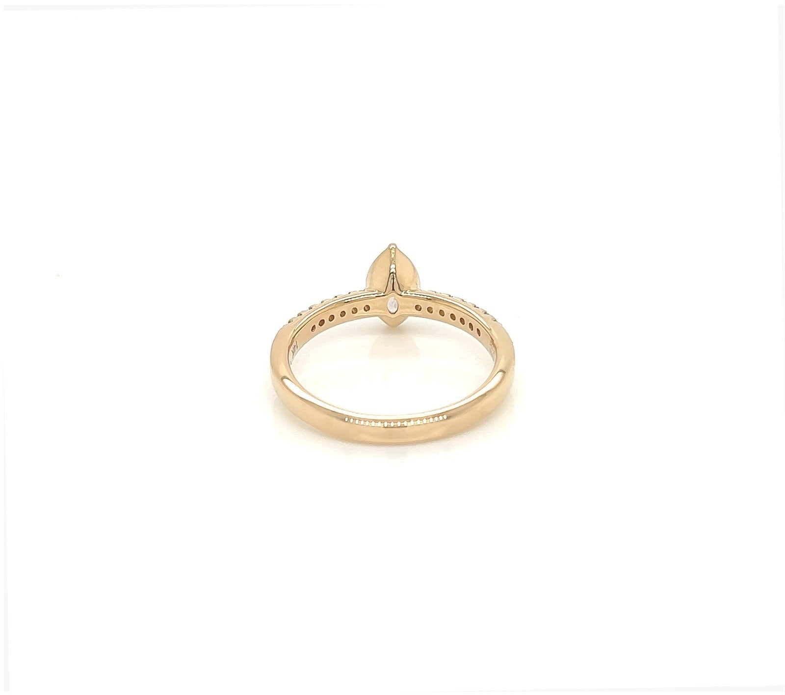 0.51 Total Carat Marquise Diamond Ladies Ring in Yellow Gold Band