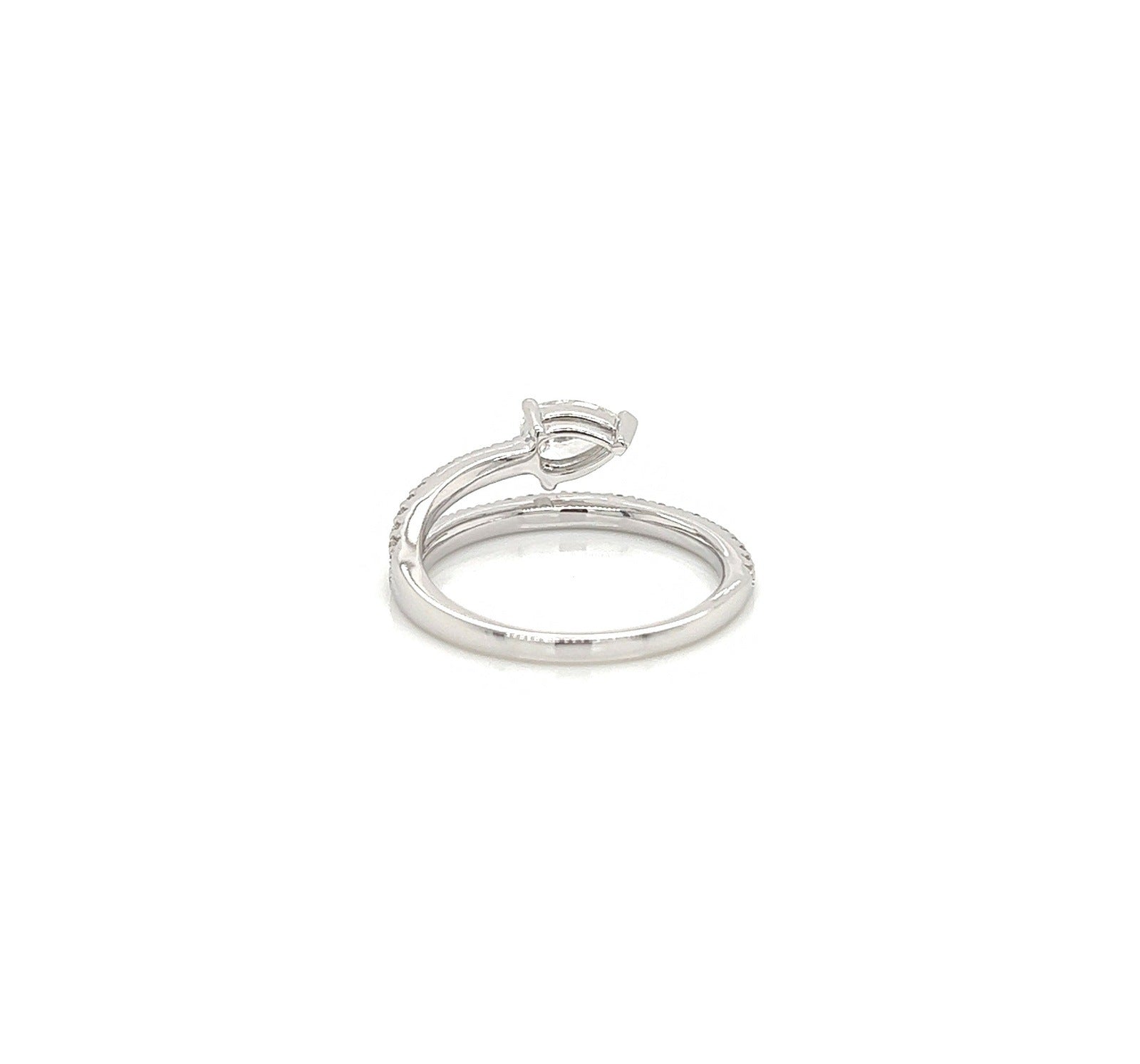 0.60 Total Carat Pear Cut Diamond Ladies Ring