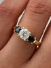 0.70Carat Sapphire Ladies Three Stone Diamond Ring