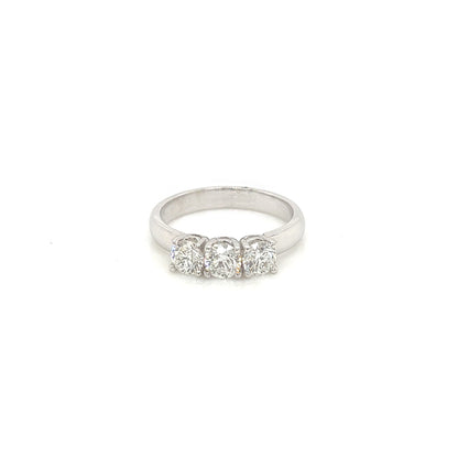 0.93 Carat Three Stone Trilogy Diamond Ring