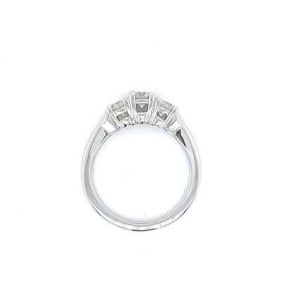 1.05 Total Carat Three Stone Diamond Engagement Ring