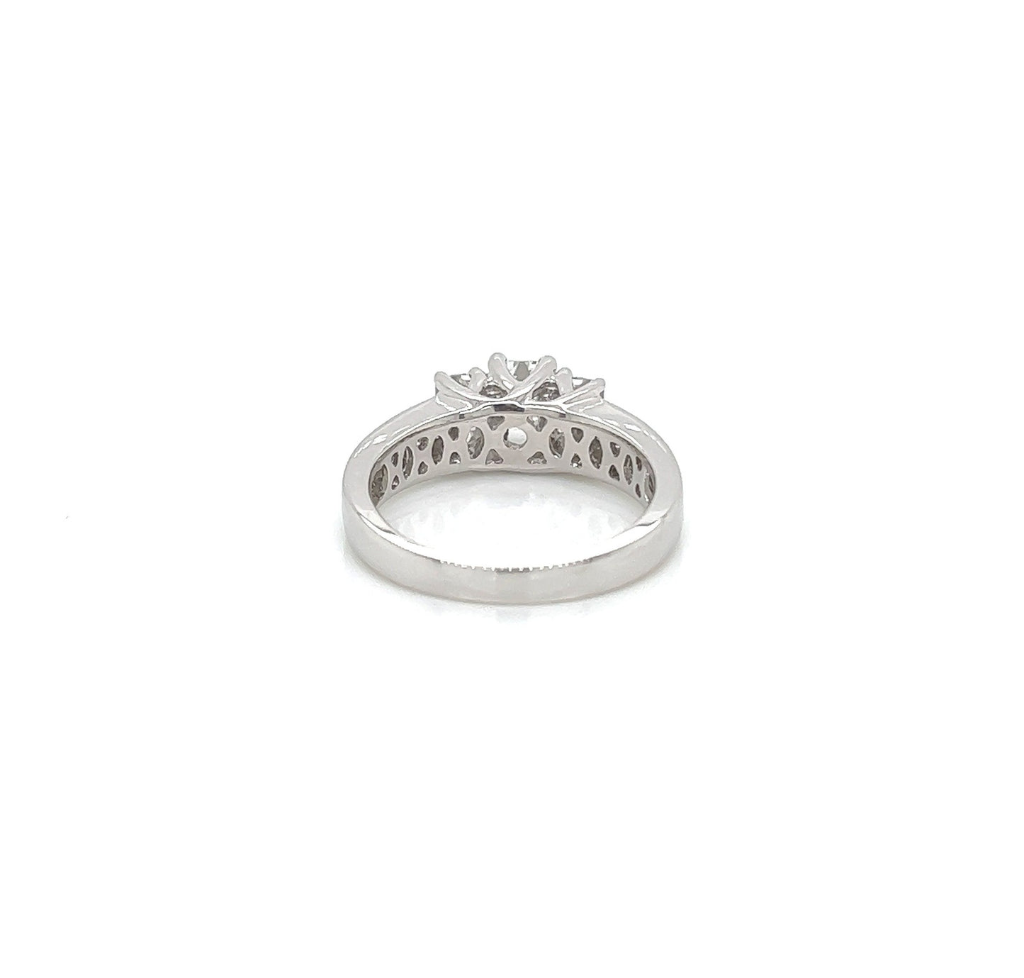 1.30 Total Carat Emerald Cut Three-Stone Engagement Ring H VS2/SI