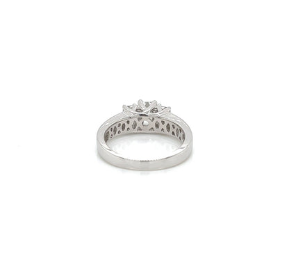 1.30 Total Carat Emerald Cut Three-Stone Engagement Ring H VS2/SI
