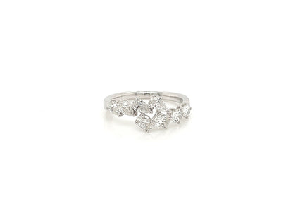 1.08 Total Carat Oval and Pear Cut, Split Shank Diamond Ring