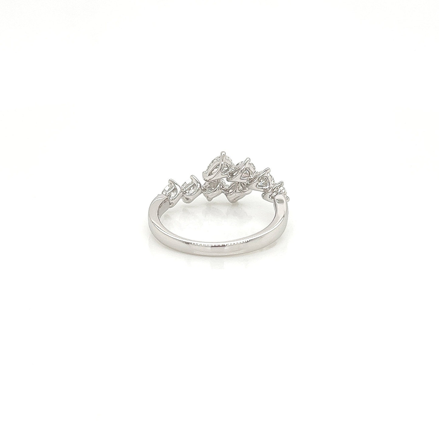 1.08 Total Carat Oval and Pear Cut, Split Shank Diamond Ring