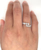 1.22 Total Carat Oval and Emerald Cut, Split Shank Diamond Ring