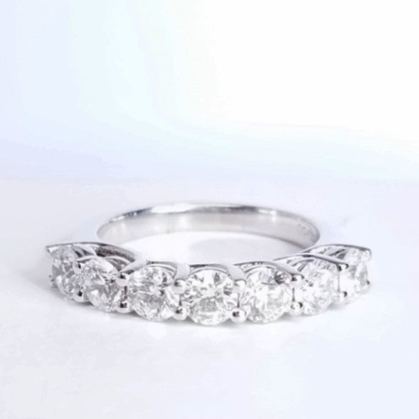Seven Diamond Anniversary Ring in Platinum