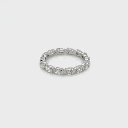 1.45 Carat Diamond Eternity Ring in 18K White Gold