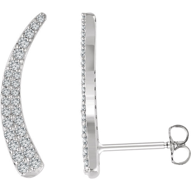 3.8 CTW Diamond Ear Climbers