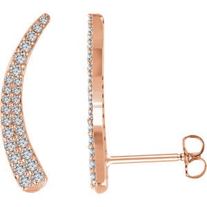 3.8 CTW Diamond Ear Climbers