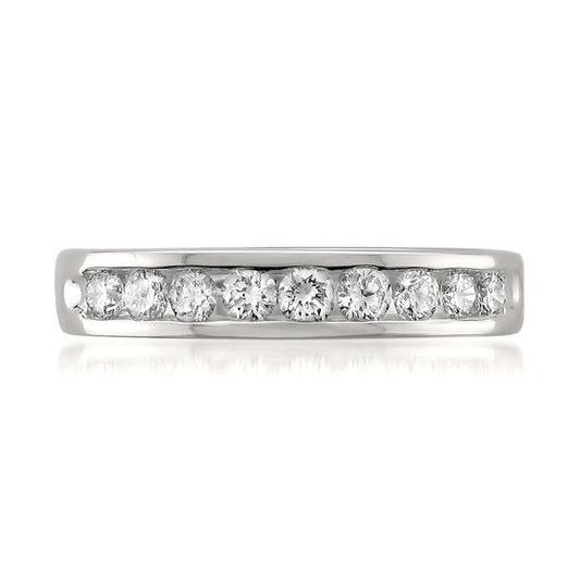 "DBAND01377" 9 Stone Diamond Wedding Band in Platinum 1.03 ct. tw.