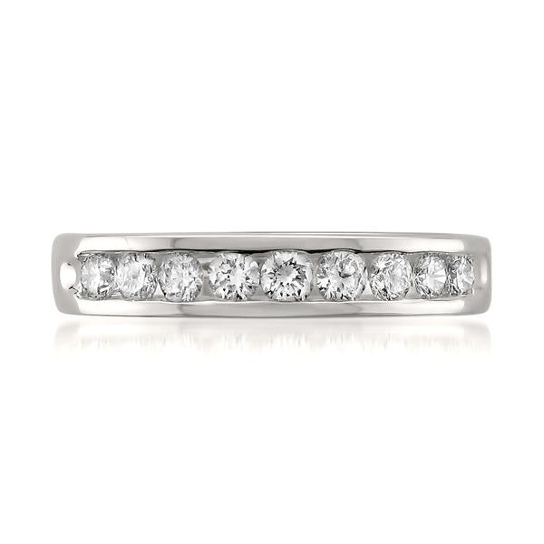 "DBAND01377" 9 Stone Diamond Wedding Band in Platinum 1.03 ct. tw.