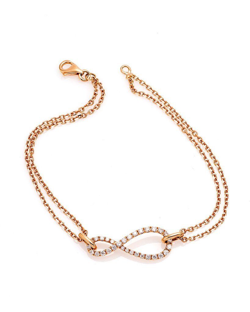Infinite Diamond Bracelet in 18K Rose Gold