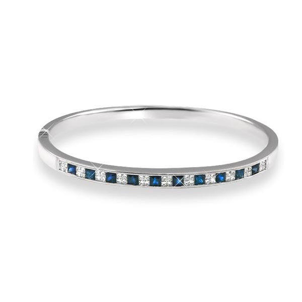"BANG01013" Sapphire Diamond Bangle