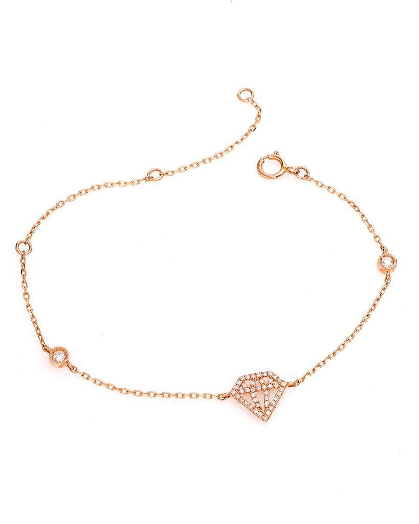 "BR0615UJ" Diamond Bracelet in 14K Rose Gold