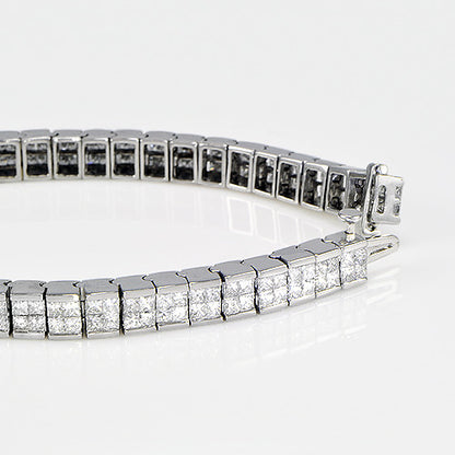 "BRAC01005" Princess Cut Diamond Tennis Bracelet