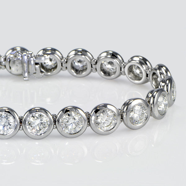 "BRAC01023" Bezel Set Tennis Diamond Bracelet