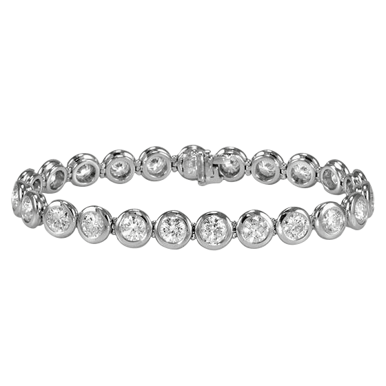 "BRAC01023" Bezel Set Tennis Diamond Bracelet