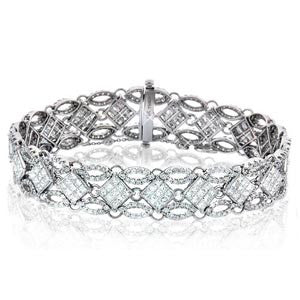 "BRAC01044" Mesh Style Diamond Bracelet