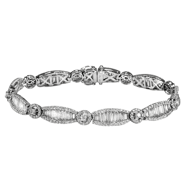 "BRAC01050" Art Deco Style Diamond Tennis Bracelet
