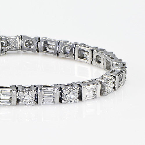"BRAC01108" Platinum Diamond Bracelet