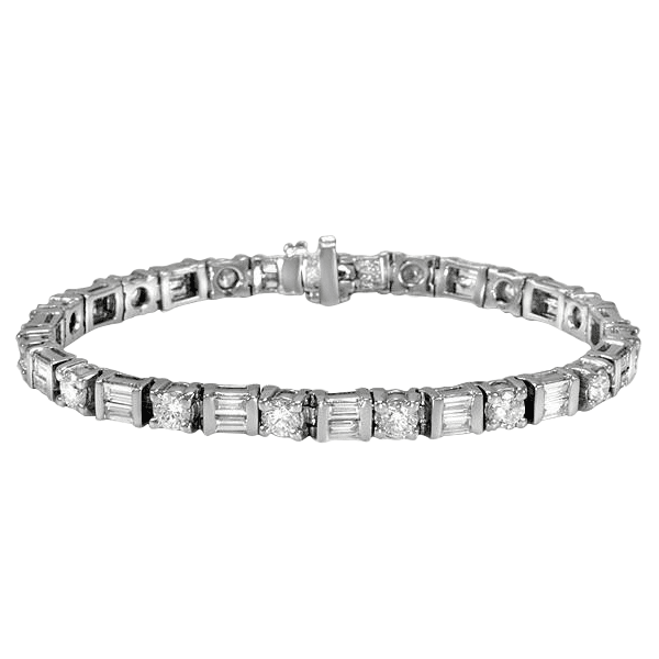 "BRAC01108" Platinum Diamond Bracelet