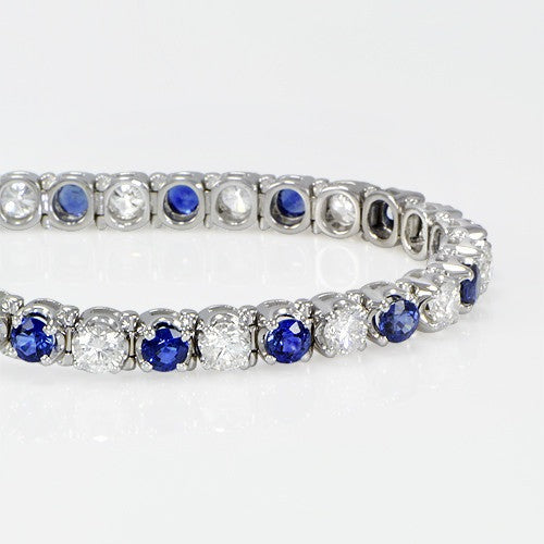 "BRAC01166" Sapphire Diamond Bracelet