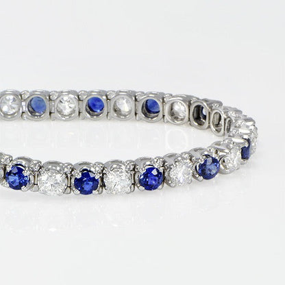 "BRAC01166" Sapphire Diamond Bracelet