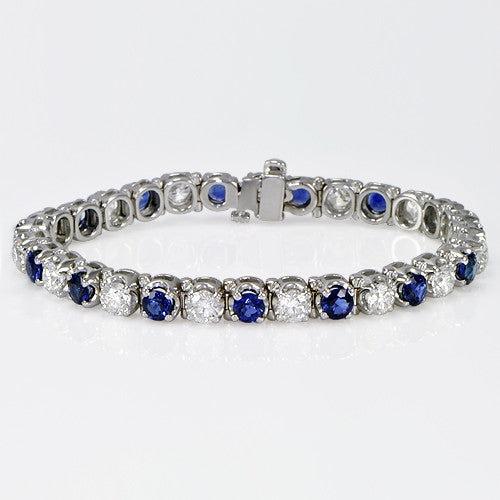 "BRAC01166" Sapphire Diamond Bracelet