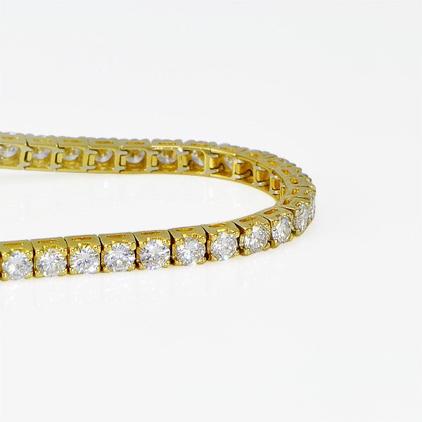 "BRAC01174" Tennis Bracelet in Yellow Gold 7.03cts