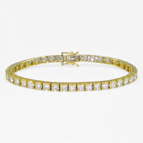 "BRAC01174" Tennis Bracelet in Yellow Gold 7.03cts
