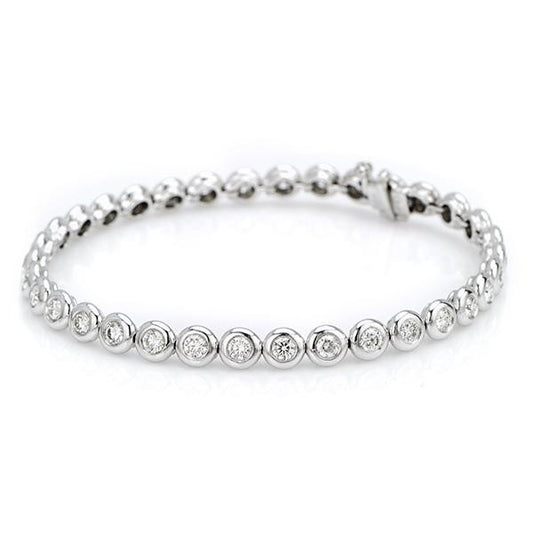 "BRAC01177" Diamond Tennis Bracelet In 18k White Gold
