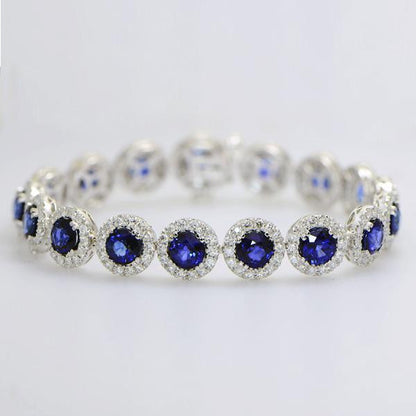 "BRAC01323" Sapphire Diamond Bracelet BRAC01323