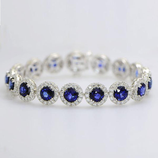 "BRAC01323" Sapphire Diamond Bracelet BRAC01323