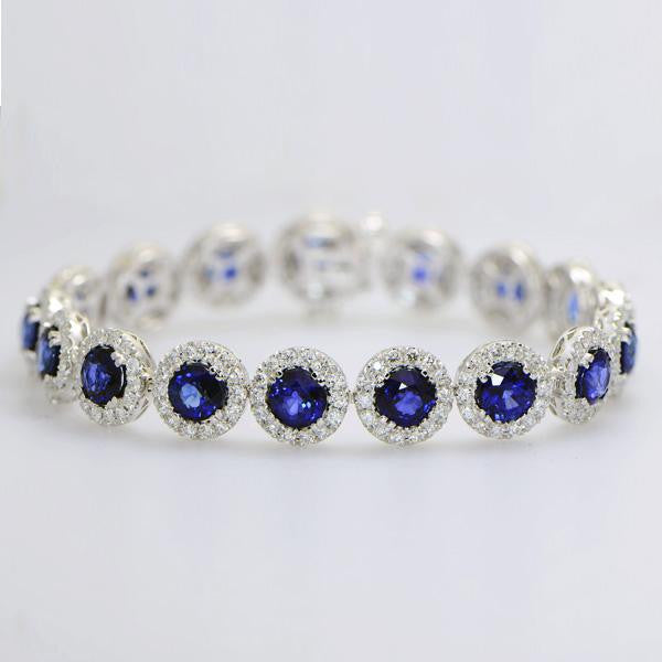 "BRAC01323" Sapphire Diamond Bracelet BRAC01323