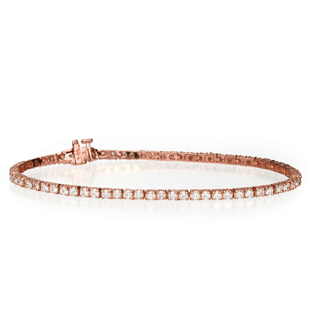 "BRAC01351" Rose Gold Diamond Bracelet