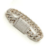 11.5 Carat Unisex 14K White Gold Iced Out Cuban Link Diamond Bracelet, 114g 8