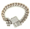 11.5 Carat Unisex 14K White Gold Iced Out Cuban Link Diamond Bracelet, 114g 8