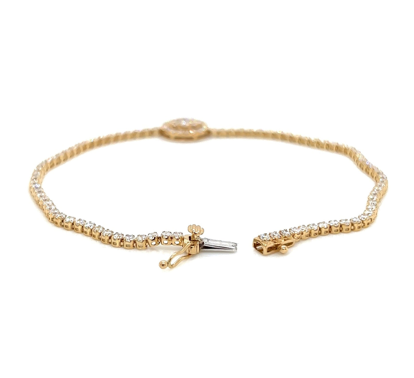 2.25 Carat Diamond Bracelet in 14K Yellow Gold