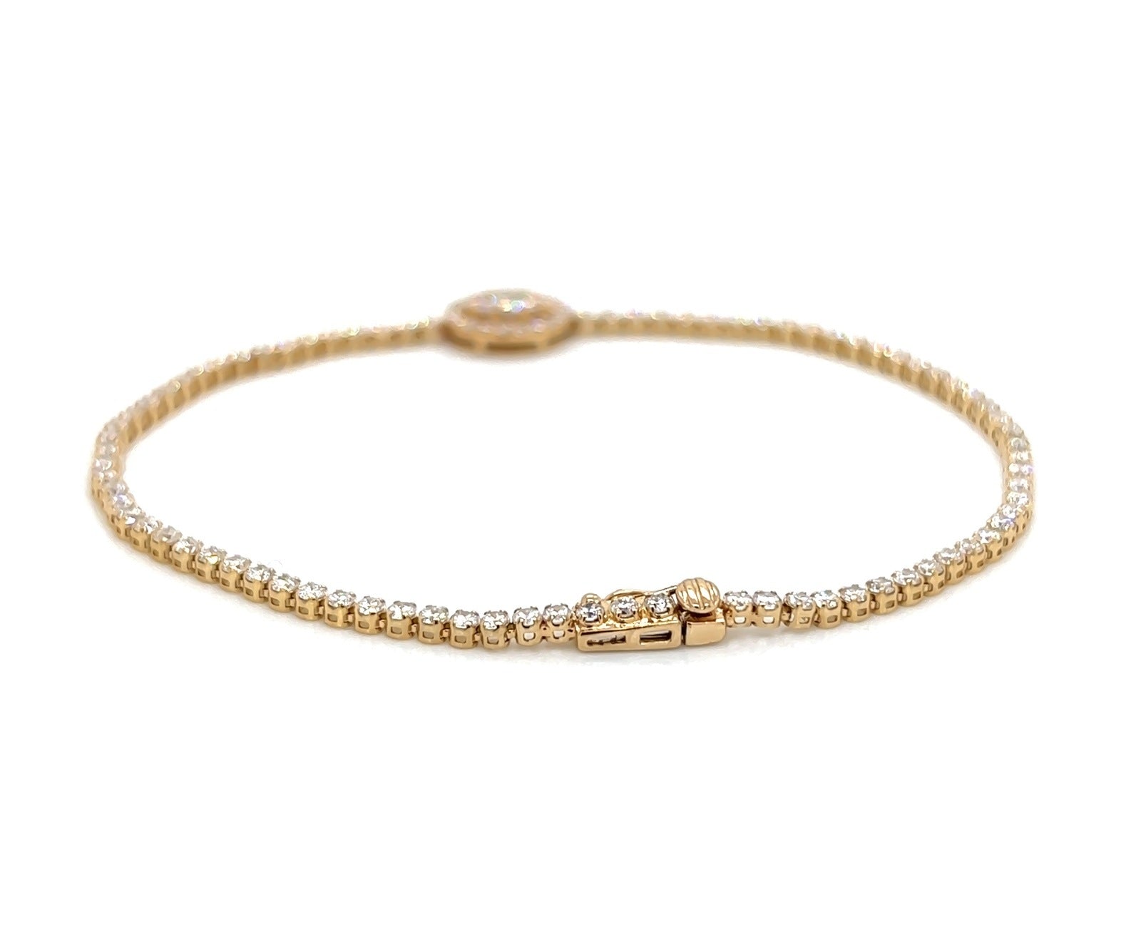 2.25 Carat Diamond Bracelet in 14K Yellow Gold