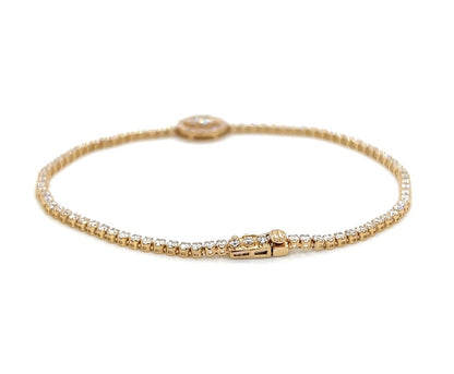 2.25 Carat Diamond Bracelet in 14K Yellow Gold