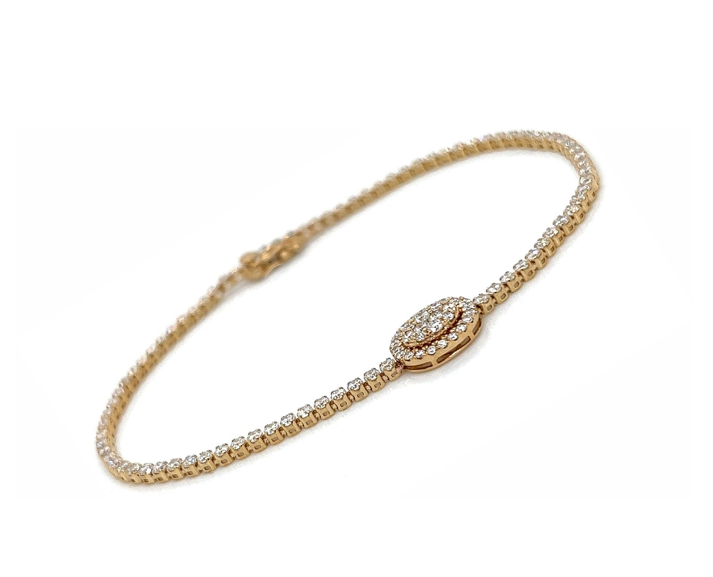 2.25 Carat Diamond Bracelet in 14K Yellow Gold